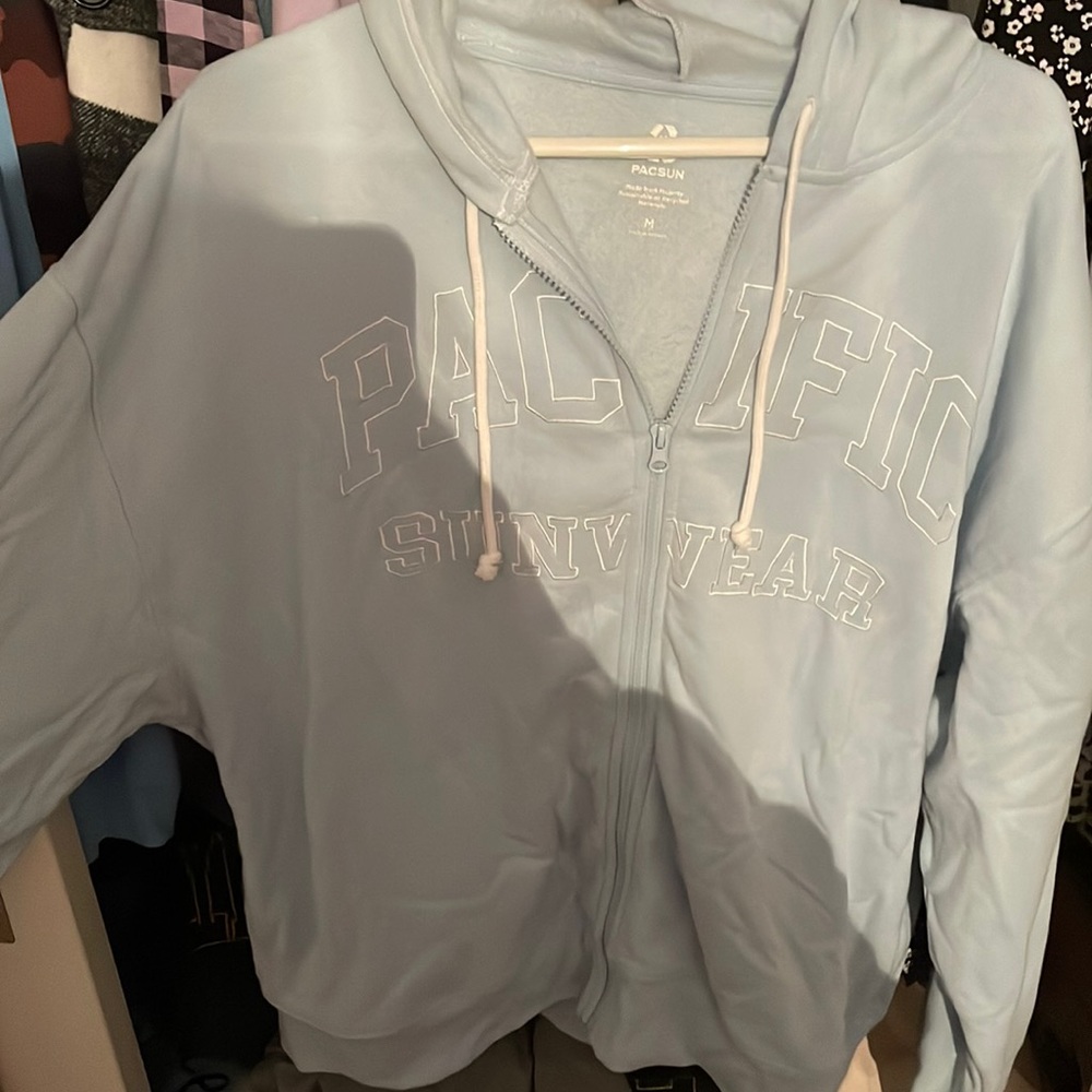 pacific aunwear oversized zip up hoodie